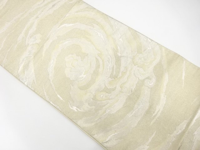 JAPANESE KIMONO / ANTIQUE FUKURO OBI / SILK / TSUZURE / WOVEN SPIRAL
